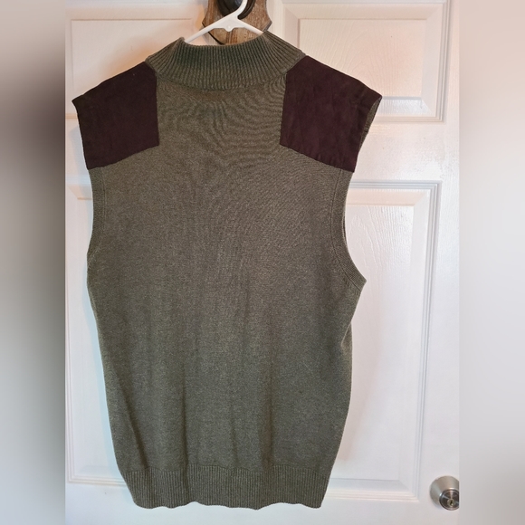 Geoffrey Beene Men's Classic Sleeveless full zip Vest, Size: Large Color: Green - Picture 9 of 13